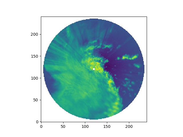 plot map one radar to grid